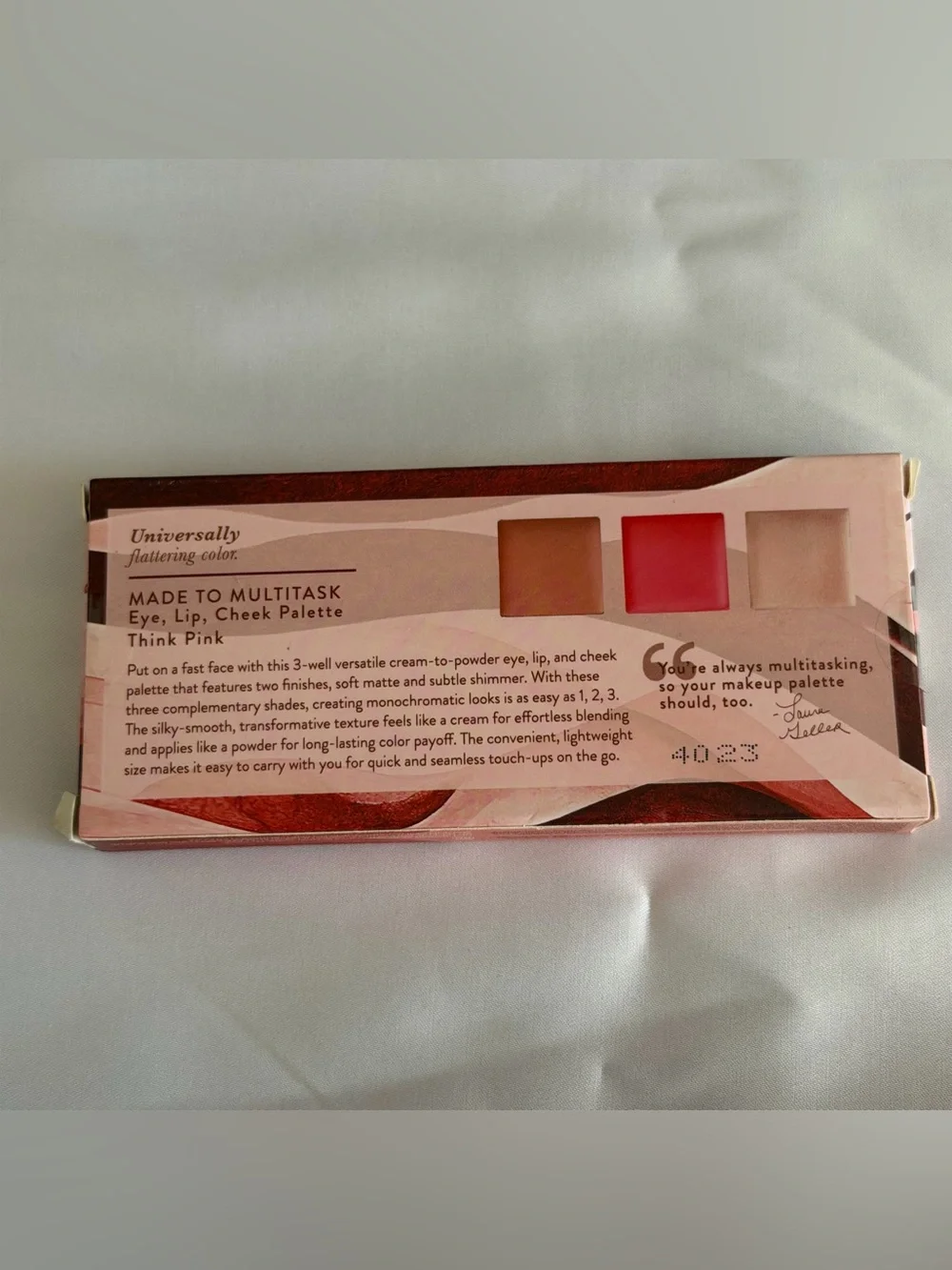 NIB Laura Geller Made to Multitask Eye Lip Cheek Palette – Think Pink (Sealed)